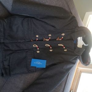 Boys zip with toggles grey coat